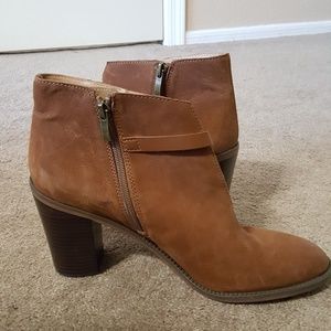 Franco Sarto- Brown peek-a-boo bootie- size 12W